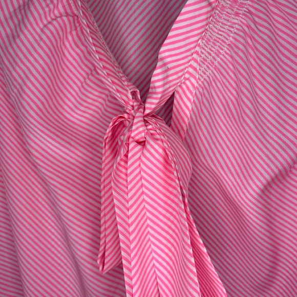 Lilly Pulitzer Pink White Stripe Sleeveless Blouse - Picture 9 of 10